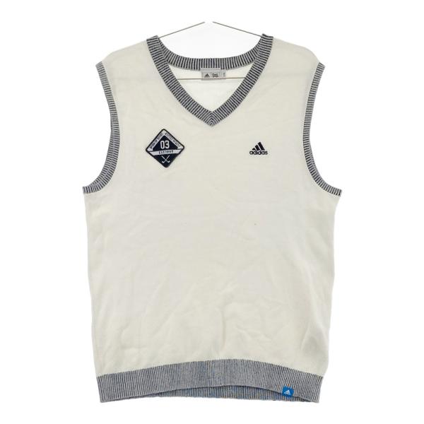 ADIDAS GOLF アディダスゴルフ M73688 Vネック ニットベスト ホワイト