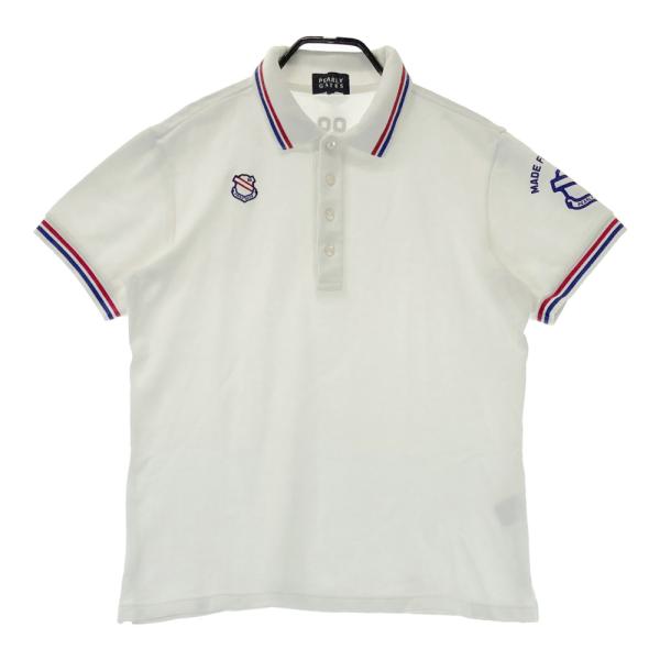 未使用正規品PEARLY GATES パーリーゲイツポロシャツ 5号ゴルフウェア PEARLY GATES パーリーゲイツ 半袖ポロシャツ ホワイト系 5