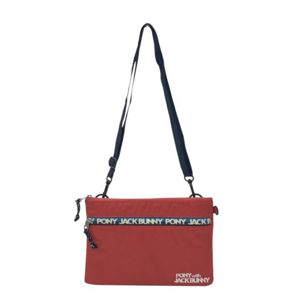 【美品】ジャックバニー Jack Bunny!! 2Wayバッグ JACK BUNNY ジャックバニー 2WAY ショルダーバッグ PONY レッド系