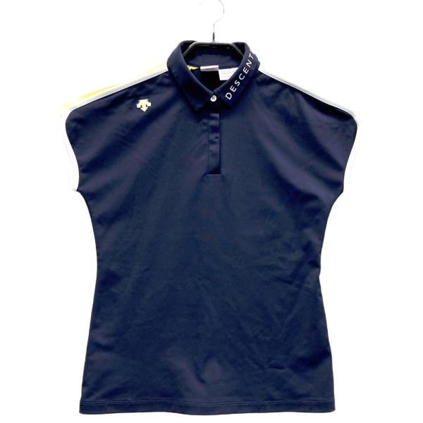 DESCENTE GOLF デサントゴルフ 半袖ポロシャツ ネイビー系 M ゴルフ