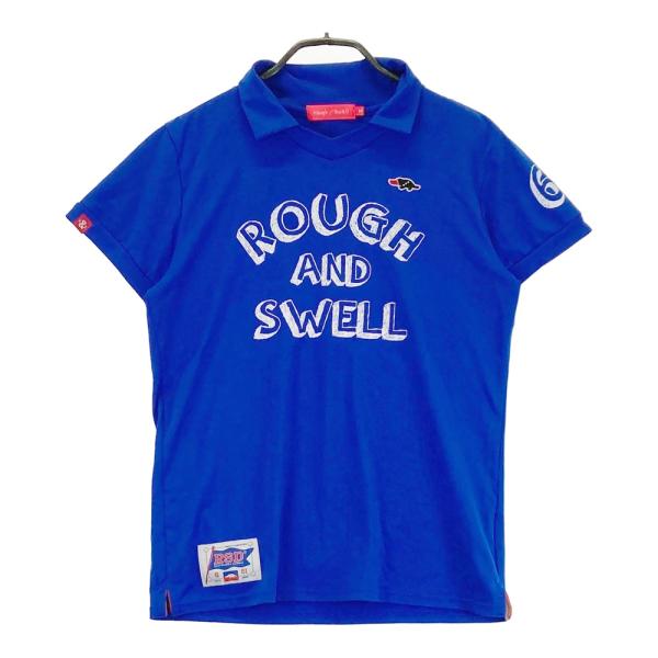 サイズ：L ROUGH&SWELL ラフアンドスウェル 2023年モデル 襟付き 半袖Tシャツ  グレー系 [240101500429] ゴルフウェア レディース ストスト ラフ&スウェル（rough&swell） ラフアンドスウェル 2023年モデル 襟付