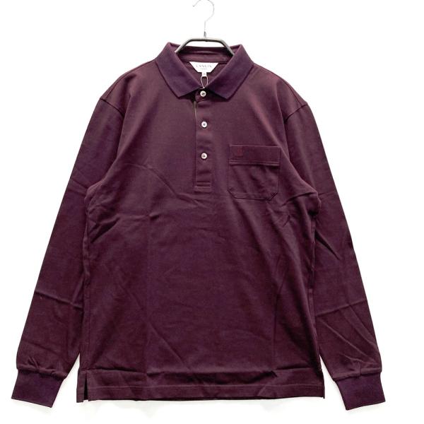 【新品】LANVIN SPORT ランバン スポール  長袖ポロシャツ  パープル系 38 ゴルフウェア メンズ