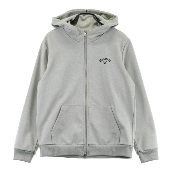 ゆ*あ様 Callaway/キャロウェイ ゴルフ フードジャケット【Ｌ】新品！ CALLAWAY キャロウェイ フード付 ジップジャケット グレー系 L ゴルフ