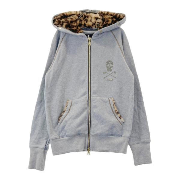 MARK&LONA マークアンドロナ ファー切替 長袖ジップパーカー ヒョウ