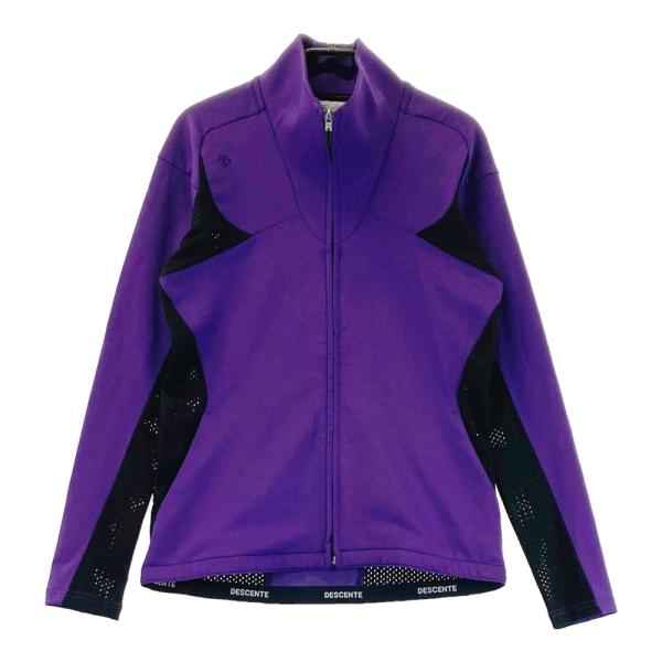DESCENTE ゴルフウェア Mサイズ DESCENTE GOLF デサントゴルフ メッシュ切替 長袖ジャケット パープル