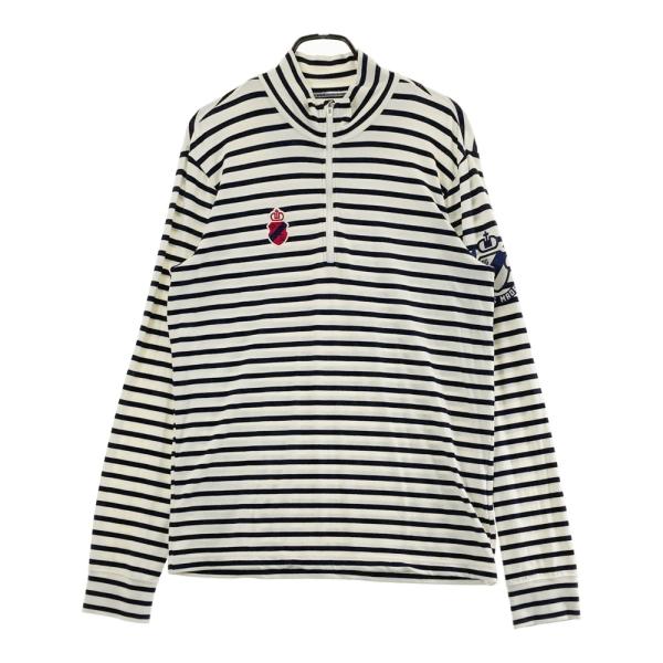 【PEARLY GATES】ゴルフ ウェア 長袖 ハーフジップ ボーダー PEARLY GATES パーリーゲイツ ハーフジップ 長袖Tシャツ ボーダー柄