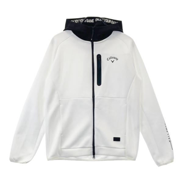 CALLAWAY キャロウェイ ダンボールニット 長袖ジップパーカー ホワイト