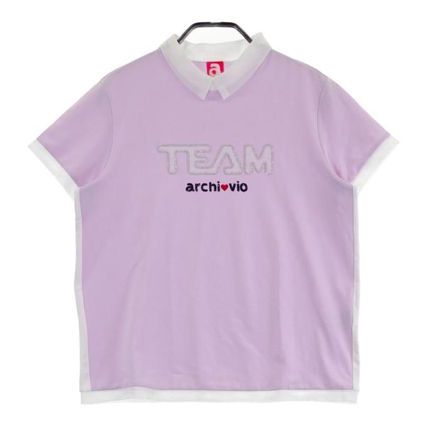 ARCHIVIO アルチビオ 半袖襟付きTシャツ パープル系 38 ゴルフウェア