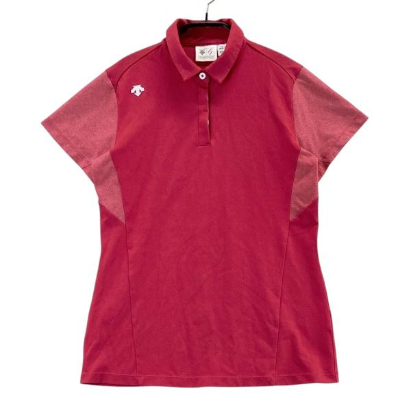 DESCENTE レディース ゴルフシャツ ピンク Lサイズ DESCENTE GOLF デサントゴルフ 半袖ポロシャツ ピンク系 L ゴルフ