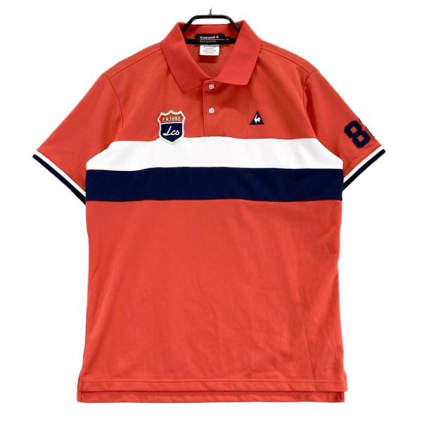 LE COQ GOLF ルコックゴルフ 半袖ポロシャツ レッド系 LL ゴルフウェア