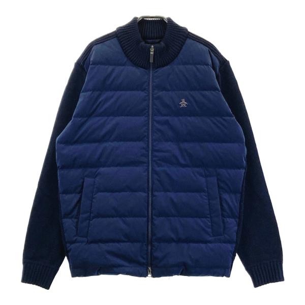 Munsingwear ゴルフウェア　ダウンジャケット 3Lネイビー MUNSING WEAR マンシングウェア ニット切替 ダウンジャケット ネイビー