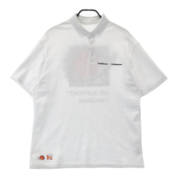 TANGRAM タングラム ×CLUBHAUS 半袖ポロシャツ ホワイト系 XXL ゴルフ