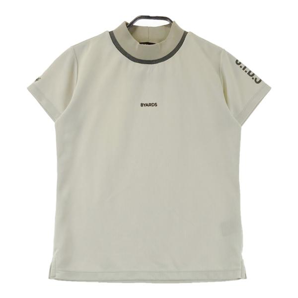 ハチヤーズレディースベージュ ハイネック 半袖シャツサイズL 8YARDS ハチヤーズ ハイネック 半袖Tシャツ ベージュ系 S ゴルフウェア
