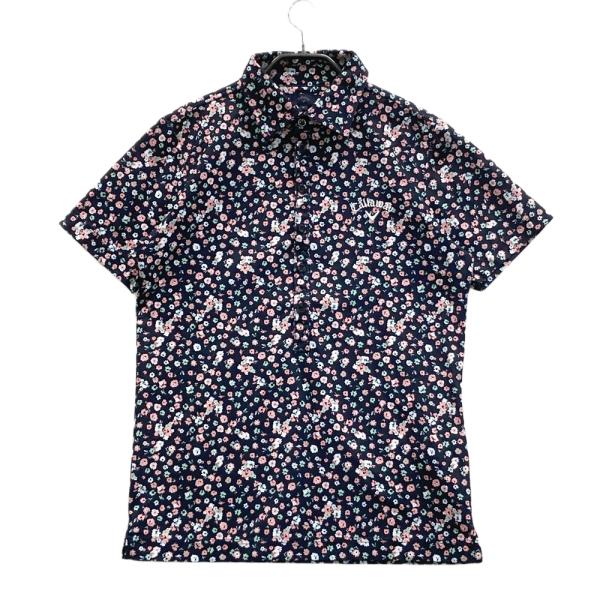 CALLAWAY キャロウェイ 半袖ポロシャツ 花柄 ブラック系 M ゴルフ