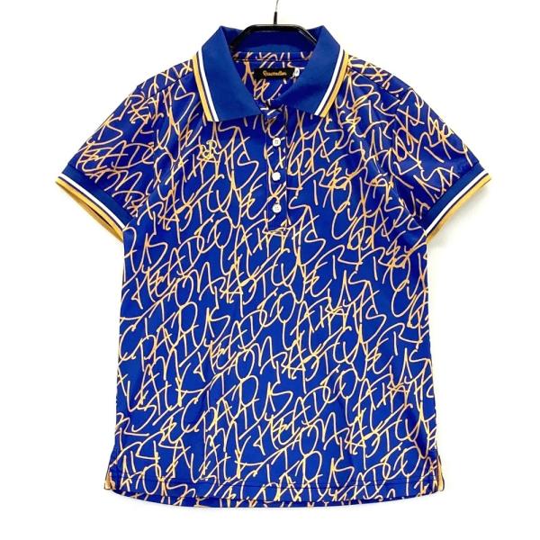 RESURRECTION レザレクション 半袖ポロシャツ 総柄 ブルー系 S ゴルフ