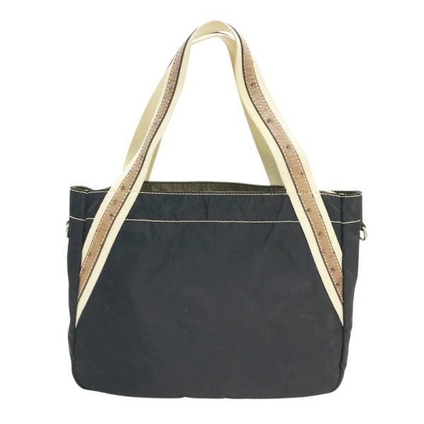 PRADA プラダ　オーストリッチ　トートバッグ PRADA プラダ オーストリッチ トートバッグ ナイロン ブラック系