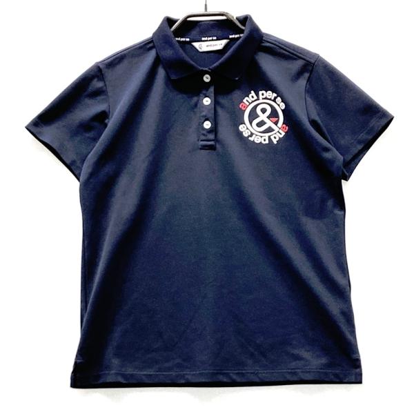 AND PER SE アンパスィ 半袖ポロシャツ ネイビー系 L ゴルフウェア