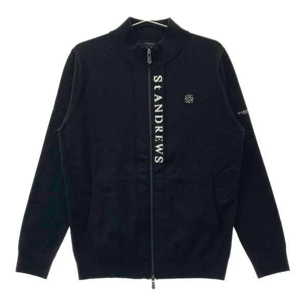 ST ANDREWS セントアンドリュース ニットジップジャケット ブラック系