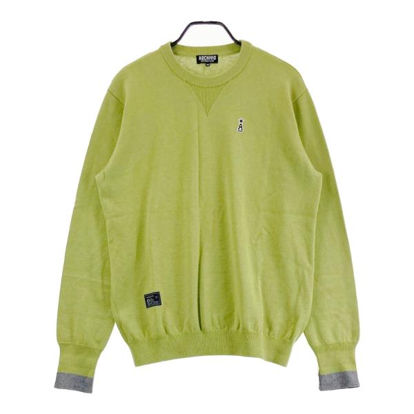アルチビオ フーディー風襟ウール混セーター 長袖 48サイズ ARCHIVIO アルチビオ ニットセーター ウール混 グリーン系 48 ゴルフ