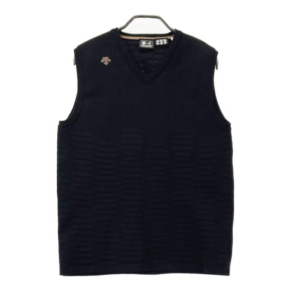 DESCENTE GOLF デサントゴルフ Vネック ニットベスト ブラック系 M