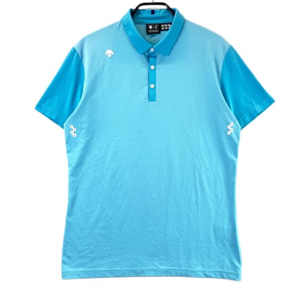 DESCENTE GOLF デサントゴルフ DGM1606S 半袖ポロシャツ ブルー系 O