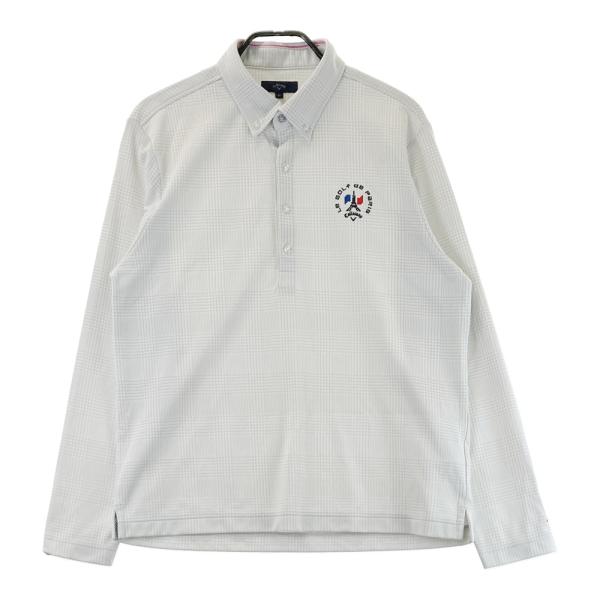 CALLAWAY キャロウェイ 長袖ポロシャツ ボタンダウン チェック柄