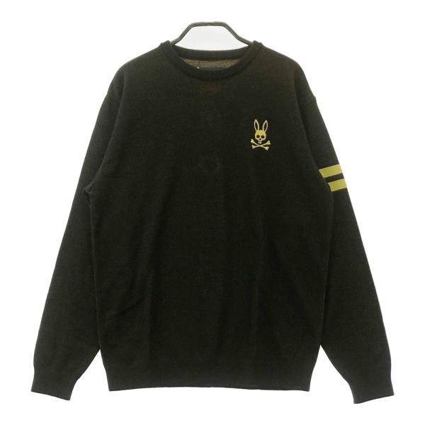 PSYCHO BUNNY サイコバニー 長袖ニットセーター ブラック系 L ゴルフ