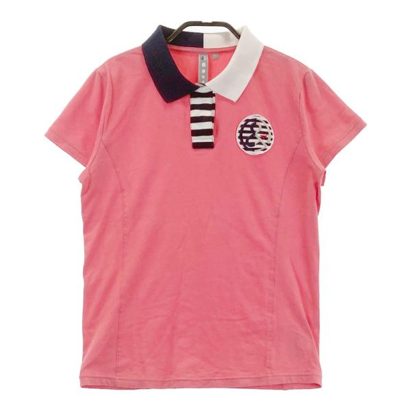AND PER SE アンパスィ 半袖ポロシャツ ピンク系 L ゴルフウェア