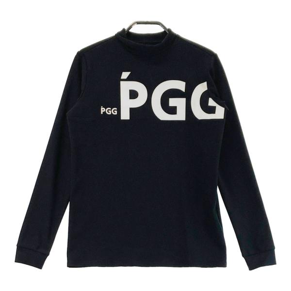PGG PEARLY GATES パーリーゲイツ ハイネック 長袖Tシャツ ネイビー系