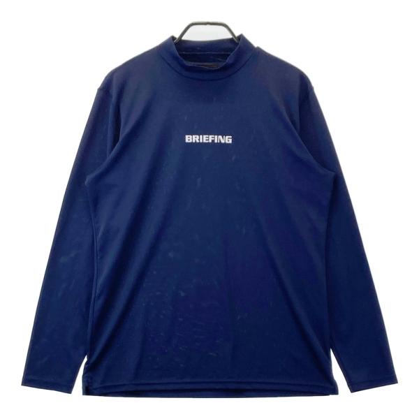 BRIEFING GOLF ブリーフィング 長袖モックネックTシャツ ネイビー系 L