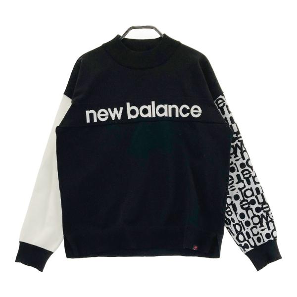 【美品】ニューバランスゴルフ　モックネックニットワンピース　L NEW BALANCE GOLF ニューバランス モックネック ニット セーター ロゴ