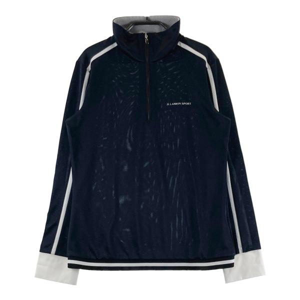 LANVIN SPORT ランバン スポール ハーフジップ 長袖Tシャツ ブラック系