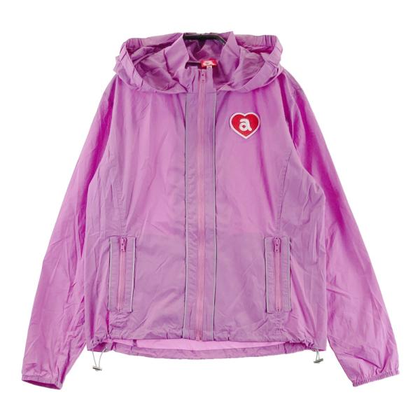 ARCHIVIO アルチビオ フード付 ナイロンジップジャケット パープル系