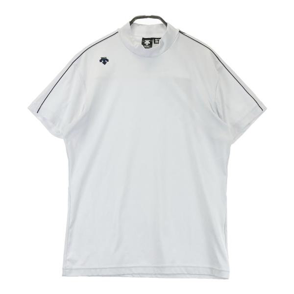 DESCENTE GOLF デサントゴルフ モックネック 半袖Tシャツ ホワイト系 M