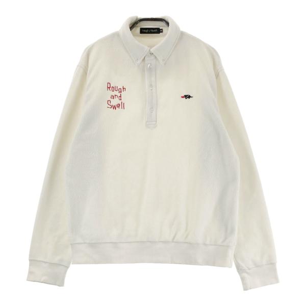 ラフアンドスウェル　長袖　フリース　ポロシャツ ROUGH&SWELL ラフアンドスウェル 長袖ポロシャツ フリース ボタン