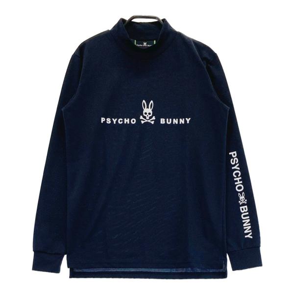 PSYCHO BUNNY サイコバニー ハイネック 長袖Tシャツ ネイビー系 M