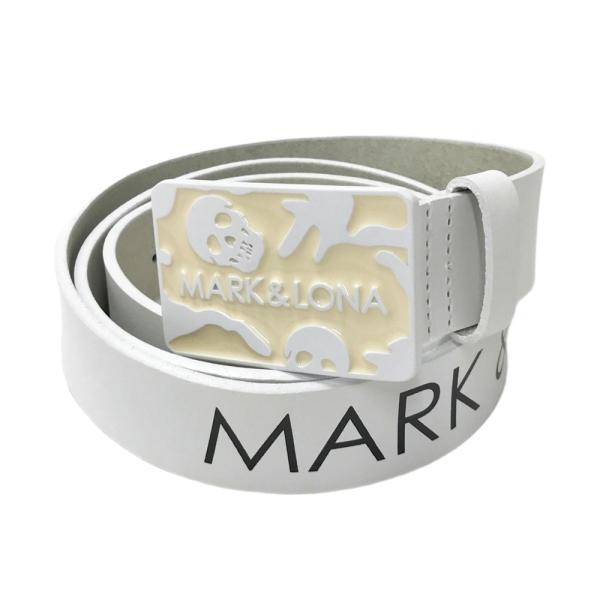 MARK&LONA マークアンドロナ ベルト ホワイト系 ゴルフウェア