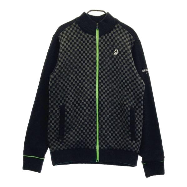 BRIDGESTONE GOLF ブリヂストンゴルフ 蓄熱 ニットジャケット 総柄