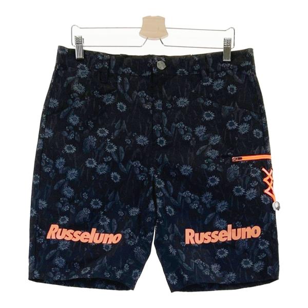 Russeluno　ラッセルノ　ハーフパンツ　ゴルフパンツ　黒　サイズ6　春夏 RUSSELUNO ラッセルノ ハーフパンツ 花柄 ブラック系 6 ゴルフウェア