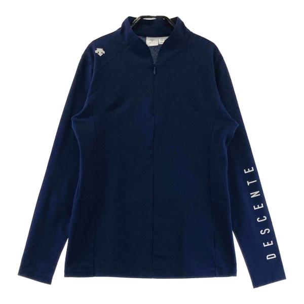 DESCENTE GOLF デサントゴルフ 長袖ハーフジップTシャツ ネイビー系 L