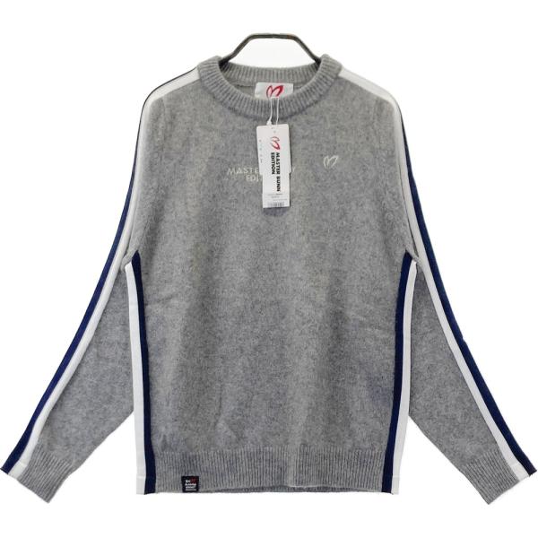 【未使用品】マスターバニーエディション　ニット　プルオーバー　グレー×イエロー 新品】MASTER BUNNY EDITION マスターバニーエディション ニット