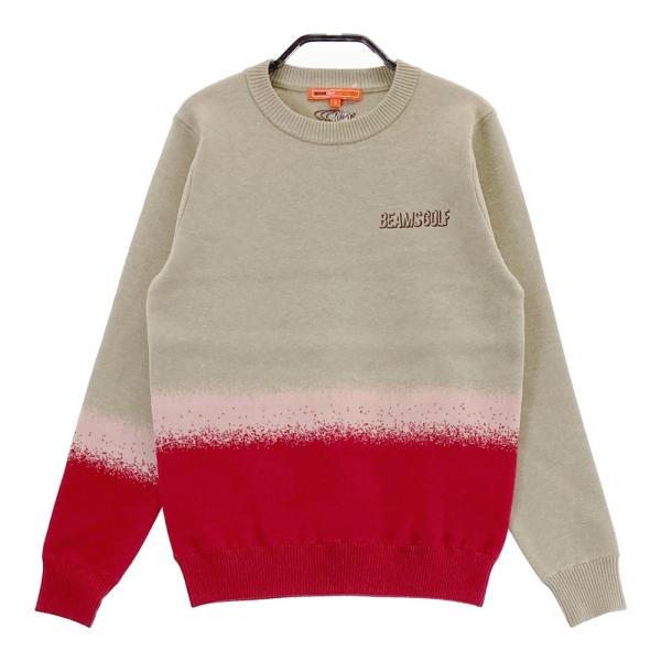 サイズ：L BEAMS GOLF ビームスゴルフ 2023年モデル ニットセーター  ベージュ系 [240101500166] ゴルフウェア レディース ストスト 新品】BEAMS GOLF ビームスゴルフ 2023年モデル ニットセーター