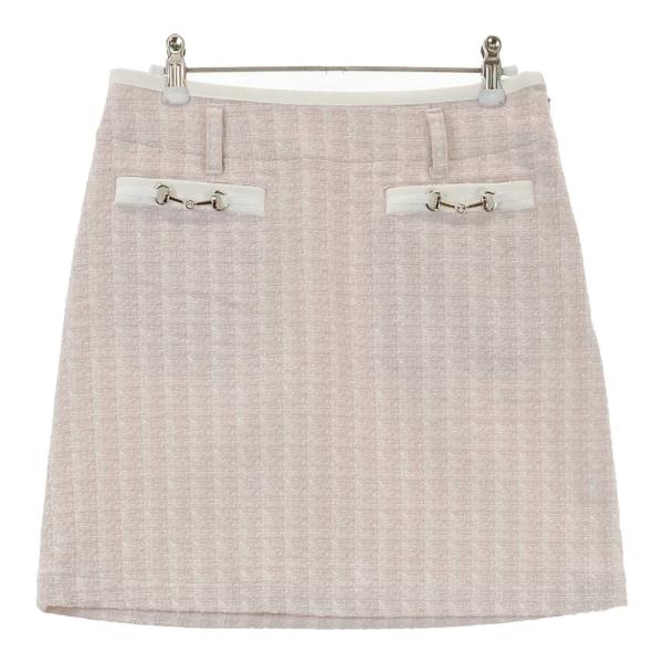 BLACK&WHITE ブラックアンドホワイト ストレッチスカート ピンク系 M