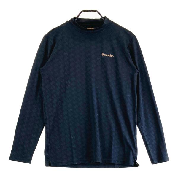 RESURRECTION レザレクション モックネック長袖Tシャツ 総柄 ブラック