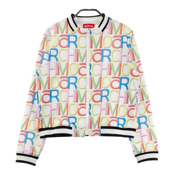 ARCHIVIO アルチビオ 長袖 ジップジャケット ロゴ総柄 ホワイト系 36