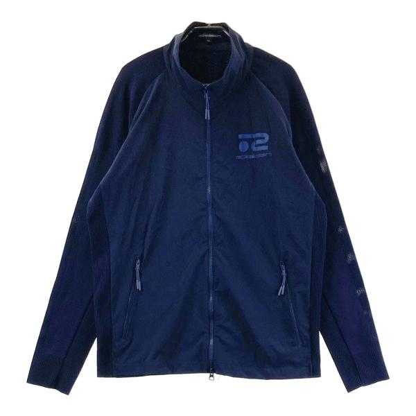 ROSASEN ロサーセン ニット切替 ジップジャケット ネイビー系 LL