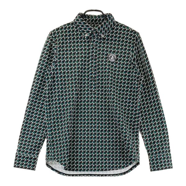 JACK BUNNY ジャックバニー 長袖ポロシャツ ボタンダウン 千鳥柄