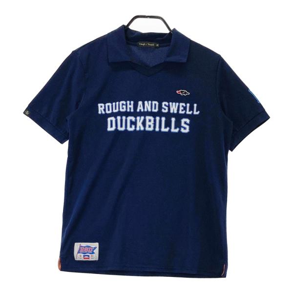 ラフ＆スウェル　ゴルフ　Ｔシャツ ネイビー　Ｍサイズ 新品未使用 ROUGH&SWELL ラフアンドスウェル 襟付 半袖Tシャツ ネイビー系 M