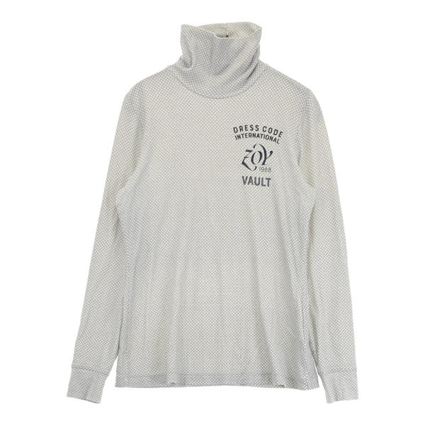 ZOY ゾーイ タートルネック 長袖Tシャツ 総柄 グレー系 38 ゴルフ