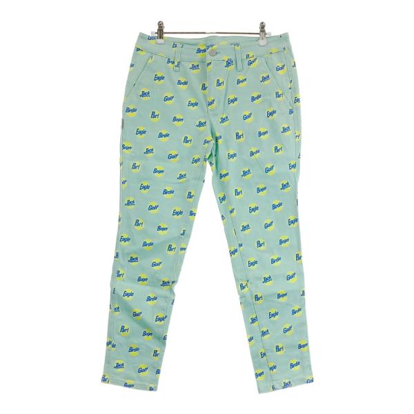 JACK BUNNY ジャックバニー ストレッチパンツ 総柄 グリーン系 2